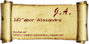 Jámbor Alexandra névjegykártya