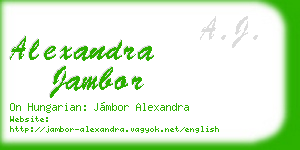 alexandra jambor business card