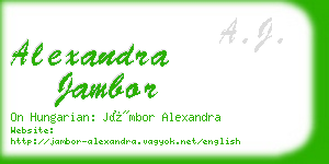 alexandra jambor business card